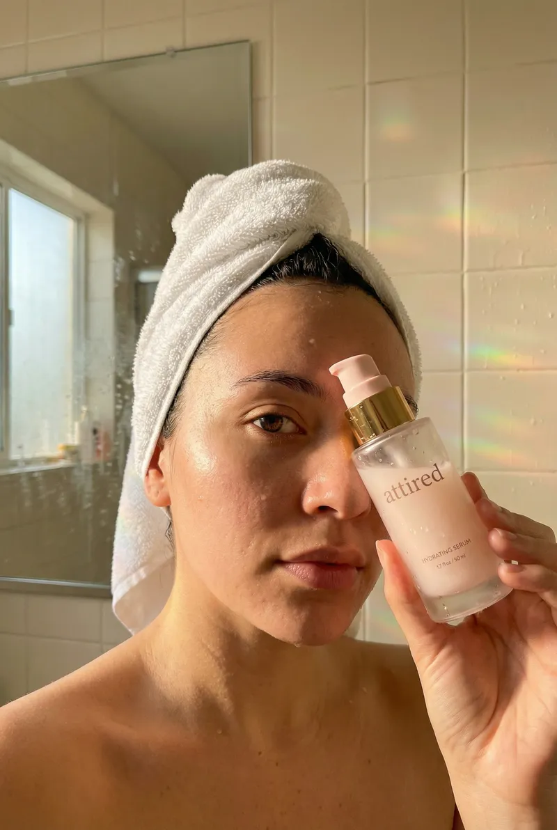 Post-Shower Skincare Moment